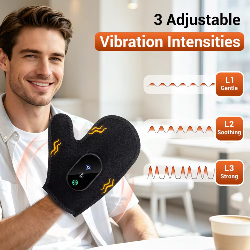 Cordless Vibration Heated Glove with Red LED Light & Graphene Warmth
