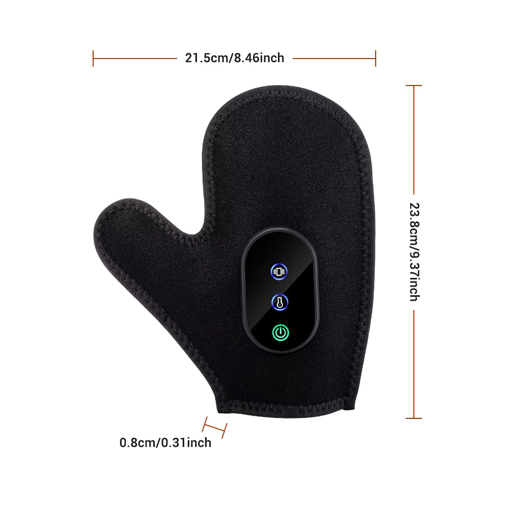 Cordless Vibration Heated Glove with Red LED Light & Graphene Warmth